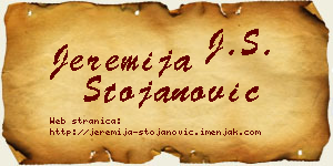 Jeremija Stojanović vizit kartica